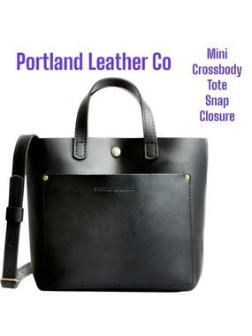 NWOT PORTLAND LEATHER Mini Crossbody Tote - Black